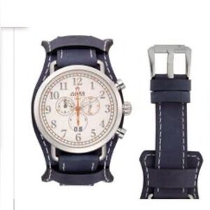 Jules Breting Navy and Silver Chronograph Watch